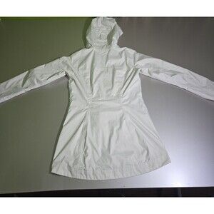 Columbia Women’s Hooded Rain Jacket Light Gray Mesh Lined Outdoor Shell